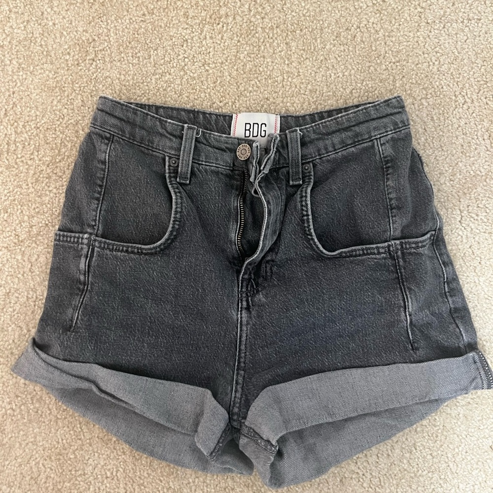 BDG Women's Charcoal Denim Shorts